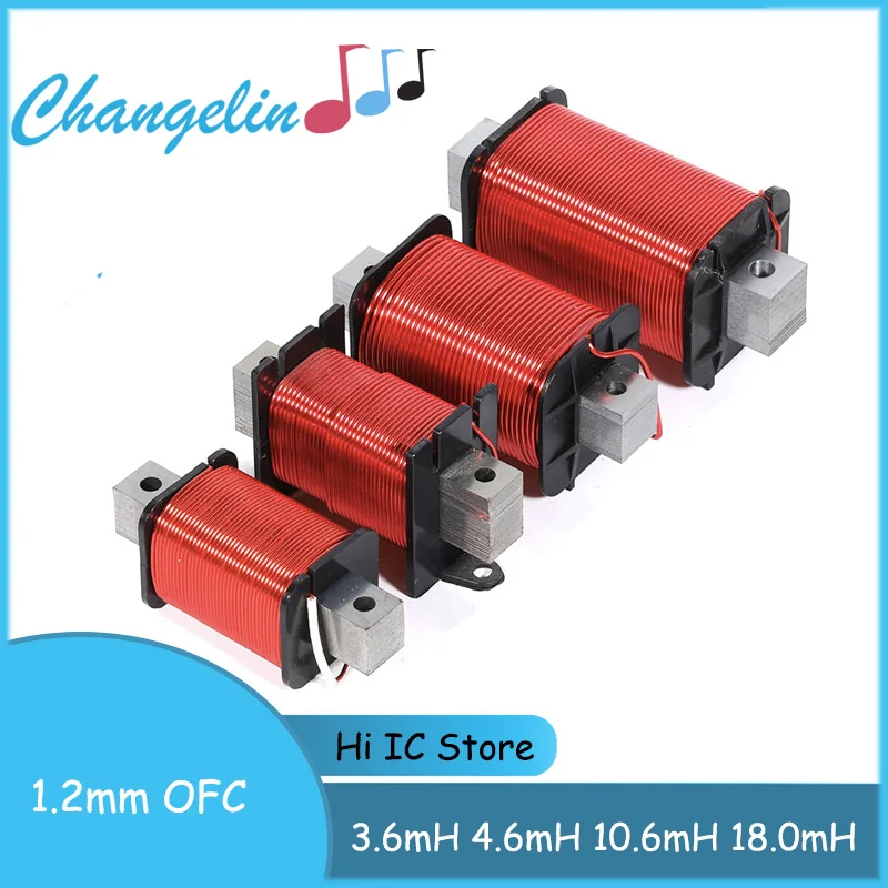 1.2mm głośnik Crossover cewka indukcyjna miedź beztlenowa OFC 3.6mH 4.6mH 10.6mH 18.0mH Audio dzielnik częstotliwości cewki