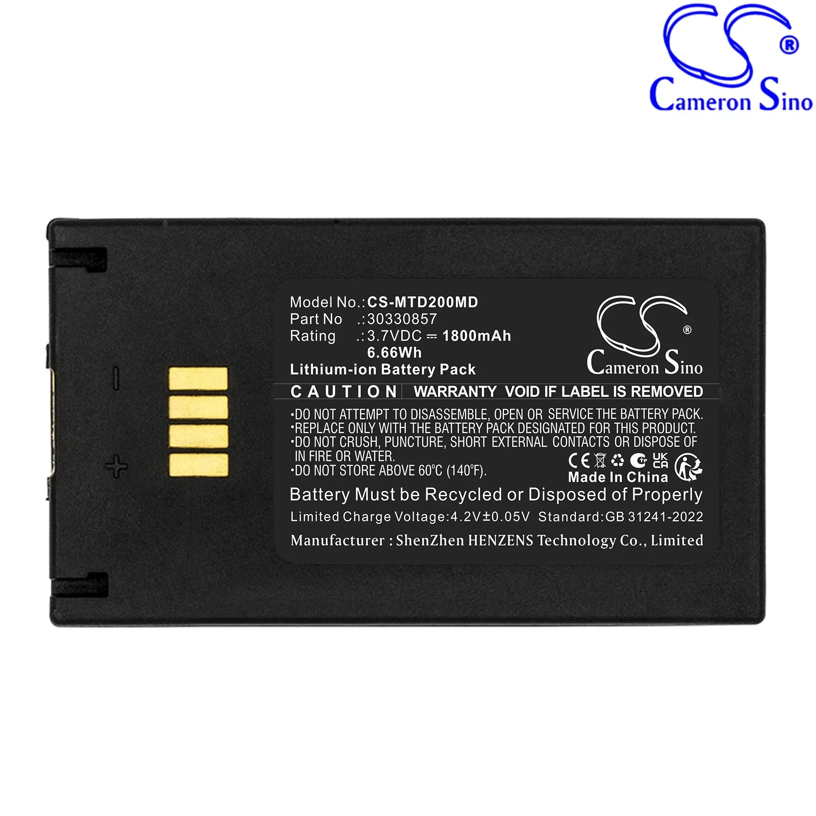 Replacement 3.7V 1800mAh Battery for Mettler Toledo Densito Portable Density Meter Density2Go for Orascoptic Zeon Endeavour
