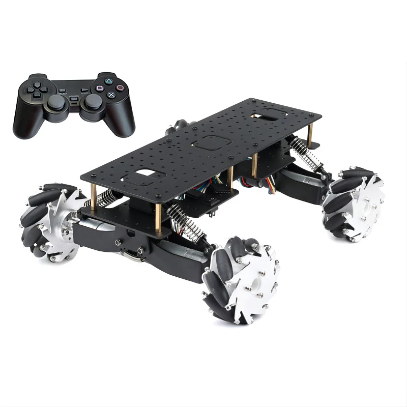 2Kg Load RC Tank 4WD Metal Mecanum Wheel Robot Car Chassis For Arduino Robot DIY Kit with Encoder Motor Ps2 Programmable Robot