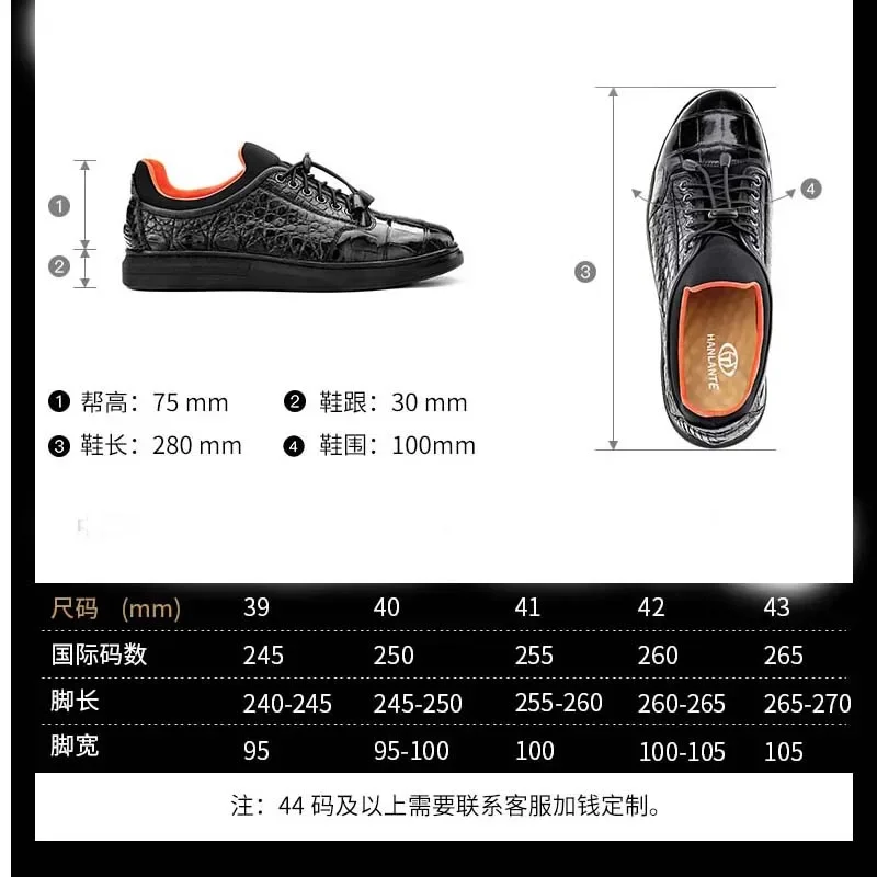 hanlante crocodile shoes  male  casual  men  Round head men  youth  male