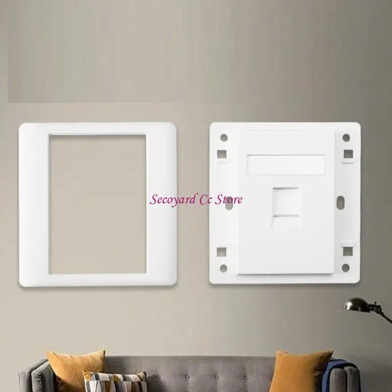 N3UC Speed Cat6 Ethernet Wall Panel Modular Design Strong ABS Internet Faceplates Suitable for Stable Internet Connection
