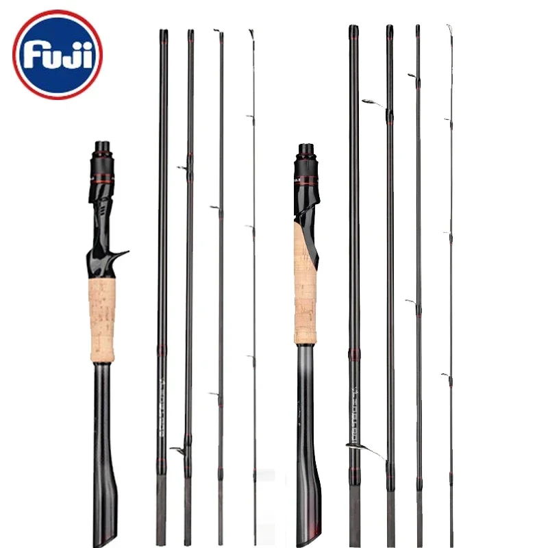 

1.98m 2.28m Lure Fishing Rod Fuji Ring 40T Hight Carbon Fiber Spinning Casting Fishing Rod Bait Weight 5-28g Travel Fishing Pole