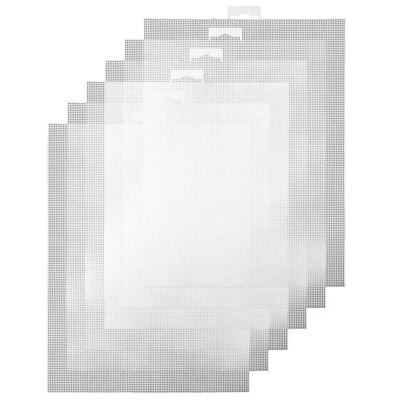 

AEE4-6 шт. пластиковые листы холста, сетки с петельками для вышивания, пластиковые листы сетки для вязания своими руками ручной работы