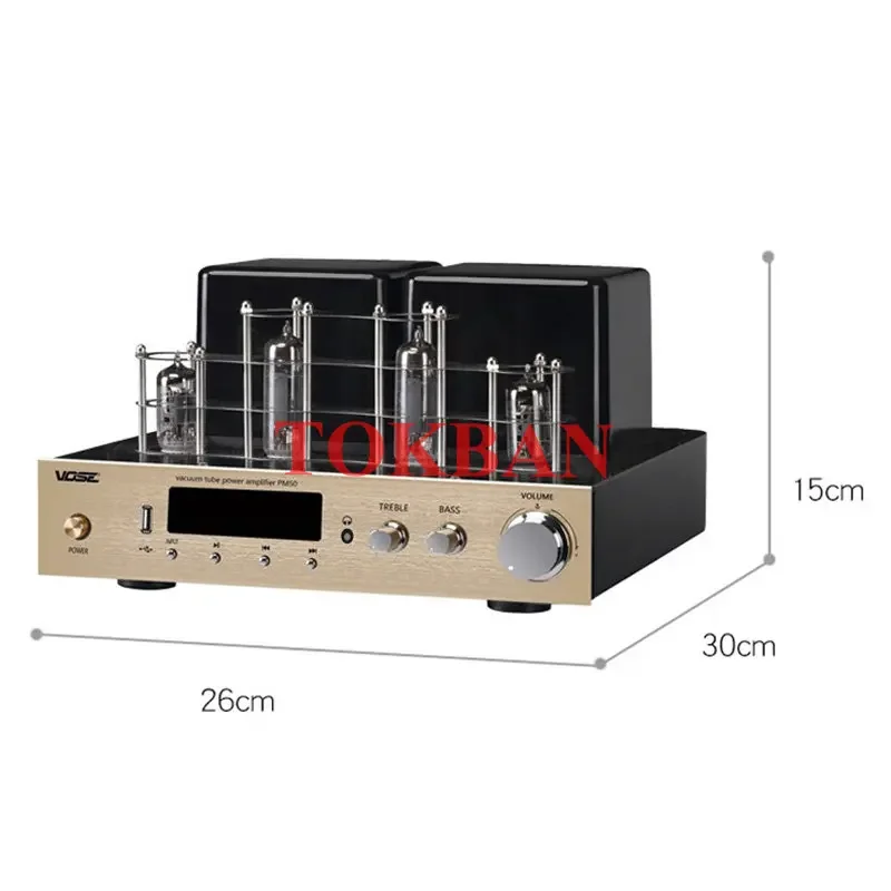 Imagem -04 - Amplificador Tokabn Audio-vacuum Tube Saída de Auscultadores Coaxial Óptico Bluetooth 5.0 Subwoofer Amp Integrado pm 50 35w x Suporta