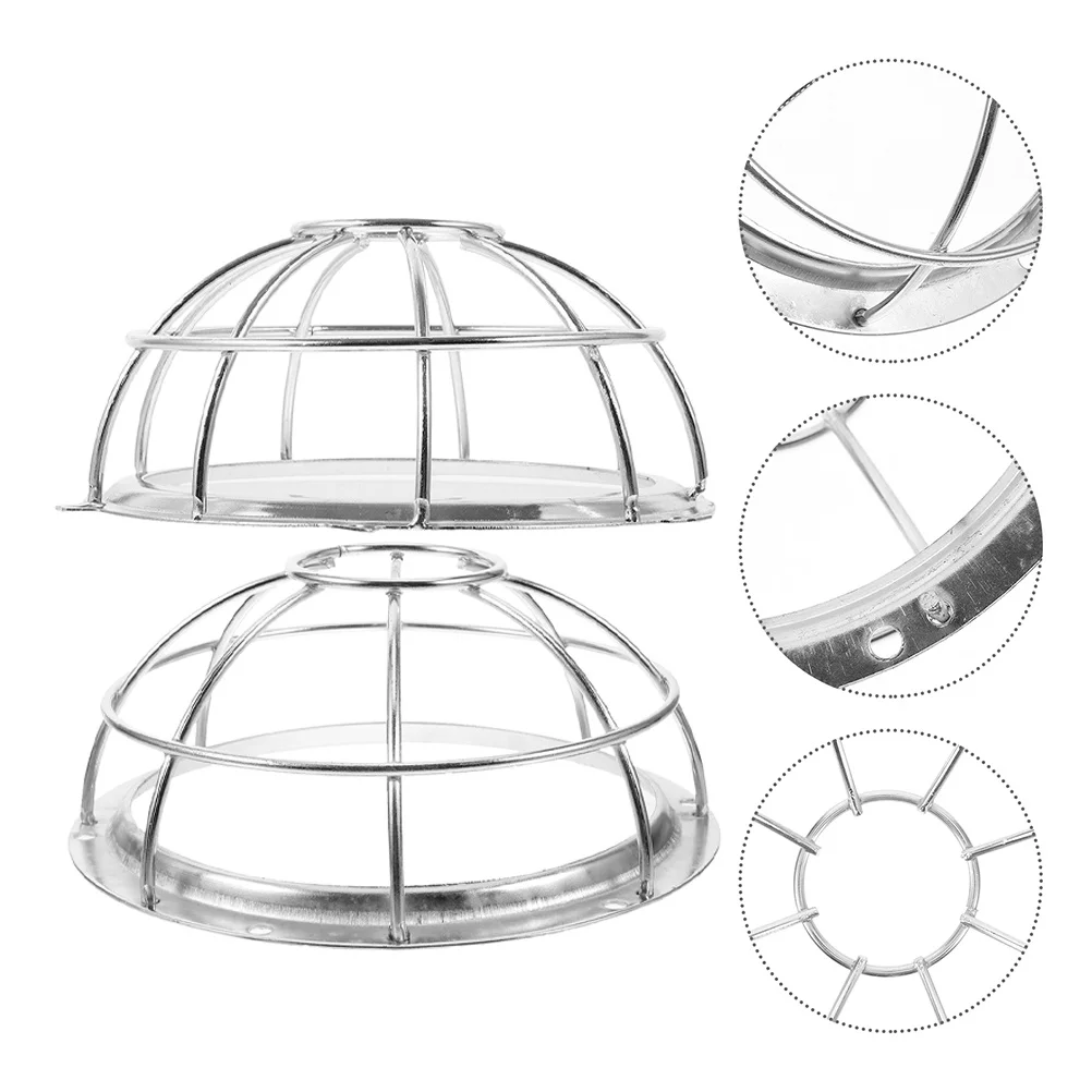 2pcs Fire Sprinkler Head Cover Stainless Steel Sprinkler Guard For Ceiling Interior Residential Protection Lightweight Durable