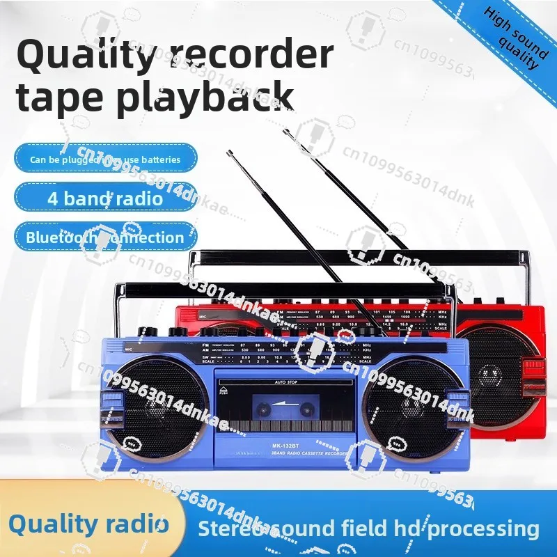 Vintage Tape Recorder, Tape Recorder, Tape Recorder, Retro Cassette, U Disk for The Elderly, Bluetooth, Radio, for Learning