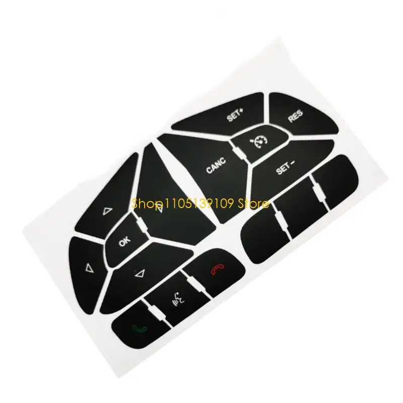 Automotive Dashboard Button Renewal Stickers Oil Resistant Long Lasting Adhesive