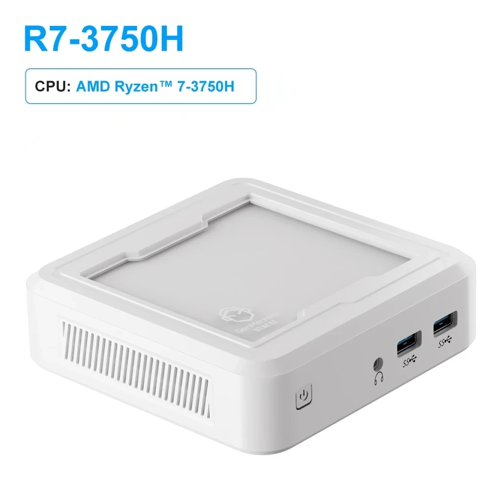 Topton-Mini PC de jeu RVB, ordinateur, AMD Ryzen 7, 2023 H, 2700U, R5, 3750H, Barebone, Windows 11, DDR4, NVMe, 4K, NUC, HTPC, WiFi, 3550