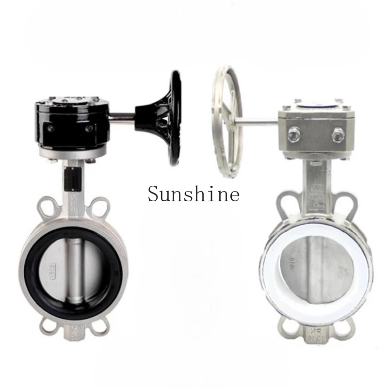 

Stainless steel D371F PTFE 16Q turbine clip butterfly valve DN80 100 125