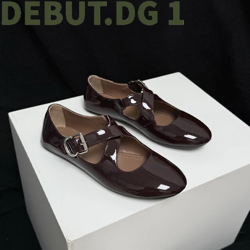 Elegant Cross Strap Ballet Flats with Hand-Set Crystals, Modern Vintage Style, Versatile for Women