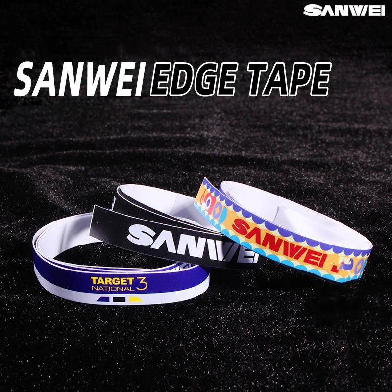 10Pcs SANWEI Self - Adhesive Table Tennis Racket Edge Tape Protection Strip PVC Material Ping Pong Bat Protection Accessories