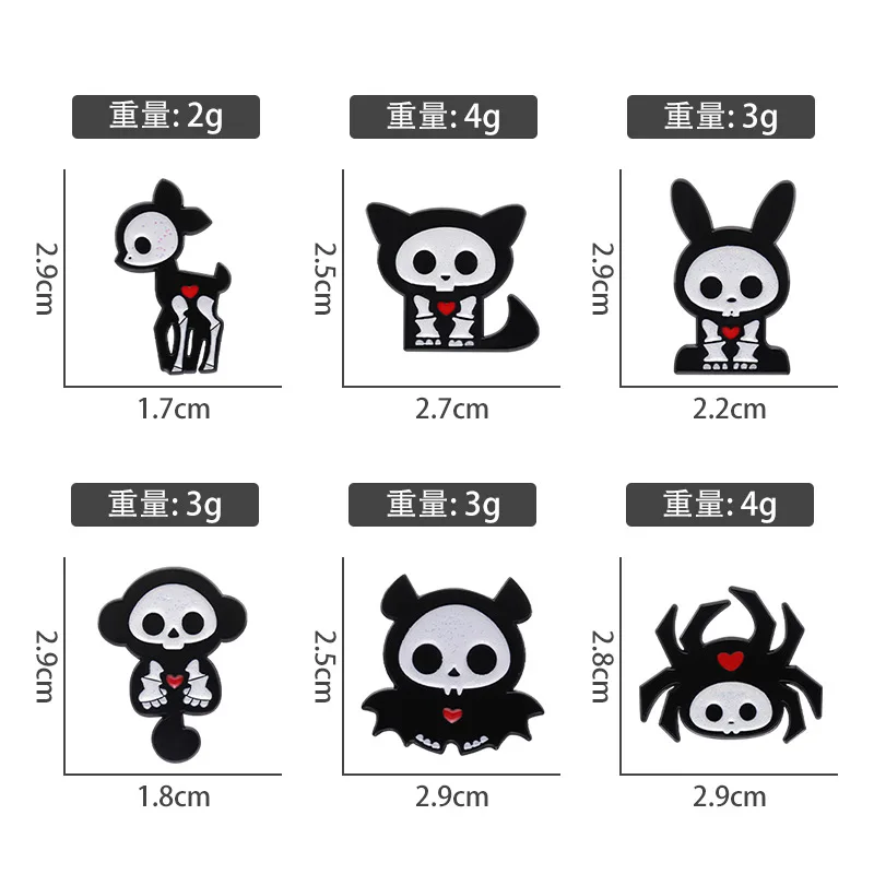 Ghost Brooch Horror Cartoon Metal Medallion Jewelry Wholesale Cute Pins for Caps Badges on Backpack Brooches Anime Pin Lapel Cap