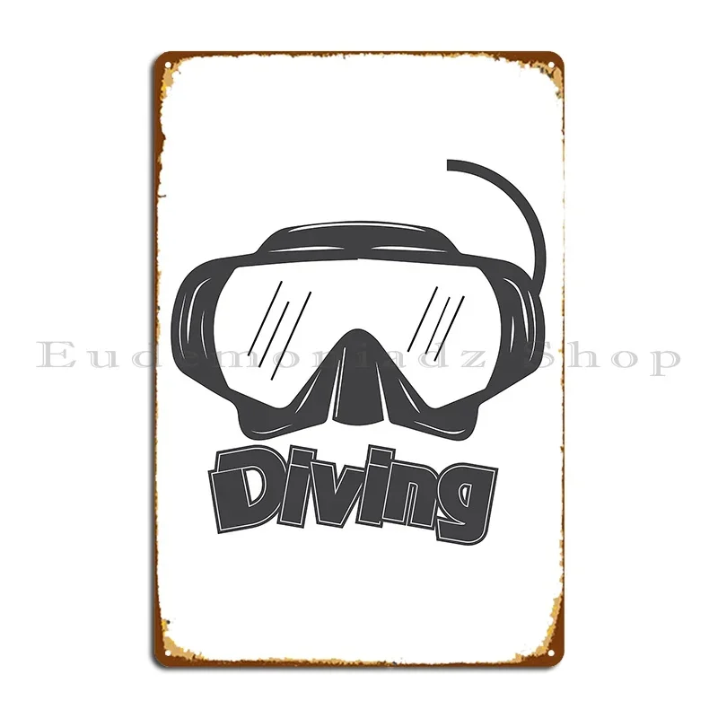 Diving Scuba Diving Diver Dive Metal Sign Print Living Room Funny Design Custom Tin Sign Poster