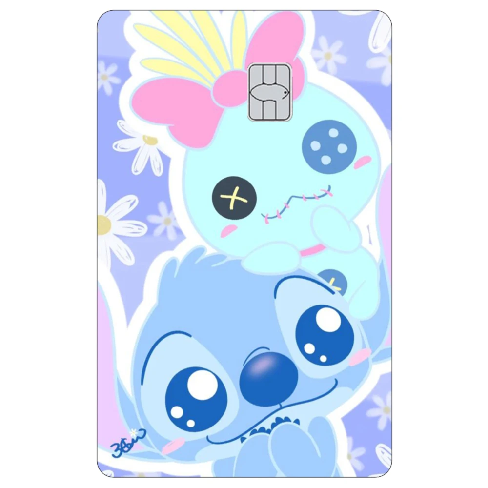 ملصقات كارتون أنيمي لبطاقة الائتمان اللطيفة غير اللامعة لبطاقة VISA JCB Mastercard وغيرها من زينة بطاقة البنك IC للفتيات