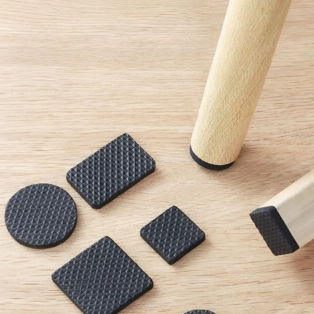 Furniture Pads Anti Slip Floor Protectors Heavy Duty Rubber Chair Leg Caps Silent Moving Table Feet Mats Scratch Prevention