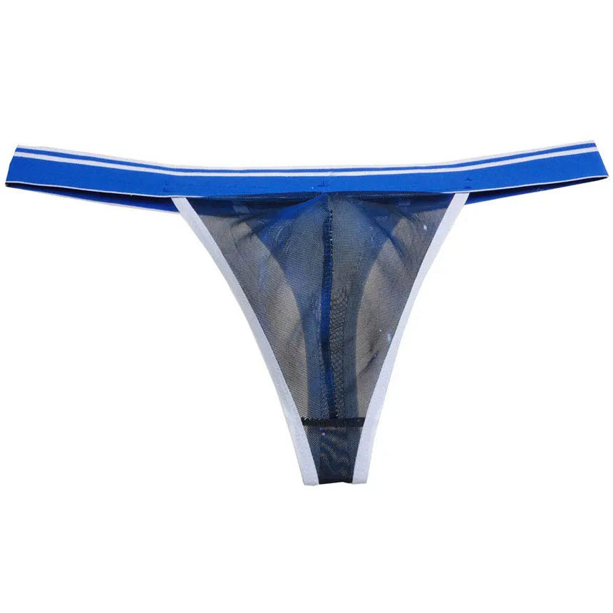 Men's Jockstrap Covered See-Through Penis Pouch Bikini G-Strings Charming Thong Underwear Tanga