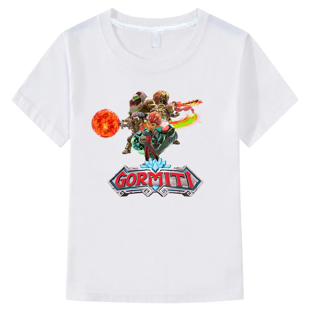 Kids Summer Clothing Gormiti T-Shirts for Girls Children Short Sleeve Boys Cotton T-shirts Game Print T Shirts Baby Tees Tops