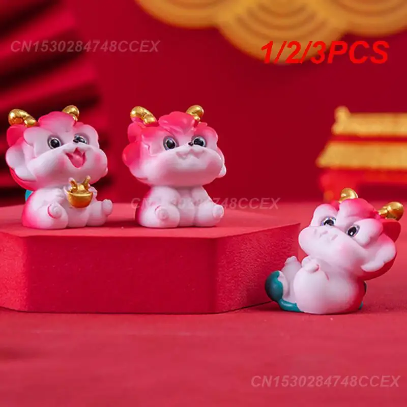 1/2/3PCS Year Of The Dragon Ornaments Charming Design Ideal Gift Festive Rich And Colorful Home Decoration Doll Unique Design