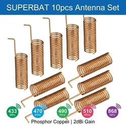 Superbat 10pcs 433MHz 470MHz 490MHz 510MHz 868MHz 2dbi Helical Spiral Spring Remote Control Antenna