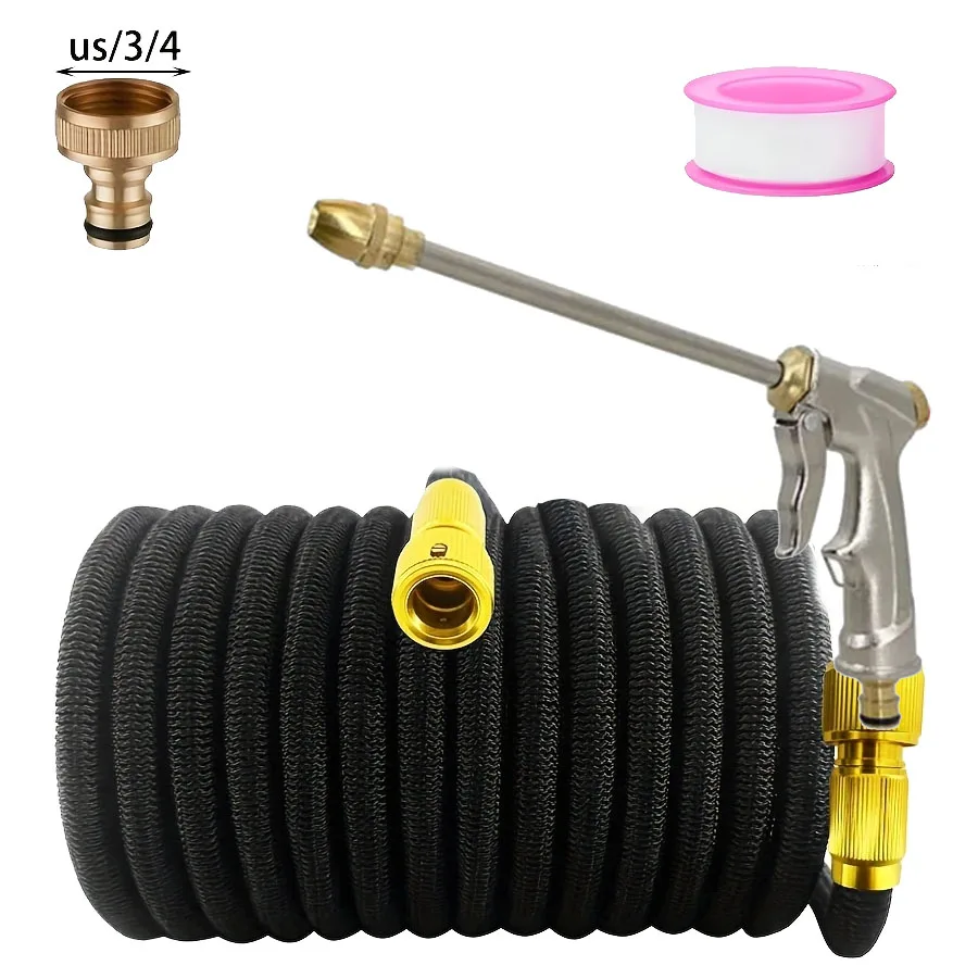 

Набор распылителей высокого давления с длинным стволом из цельной меди, 3/4 дюйма, с выдвижным садовым шлангом.