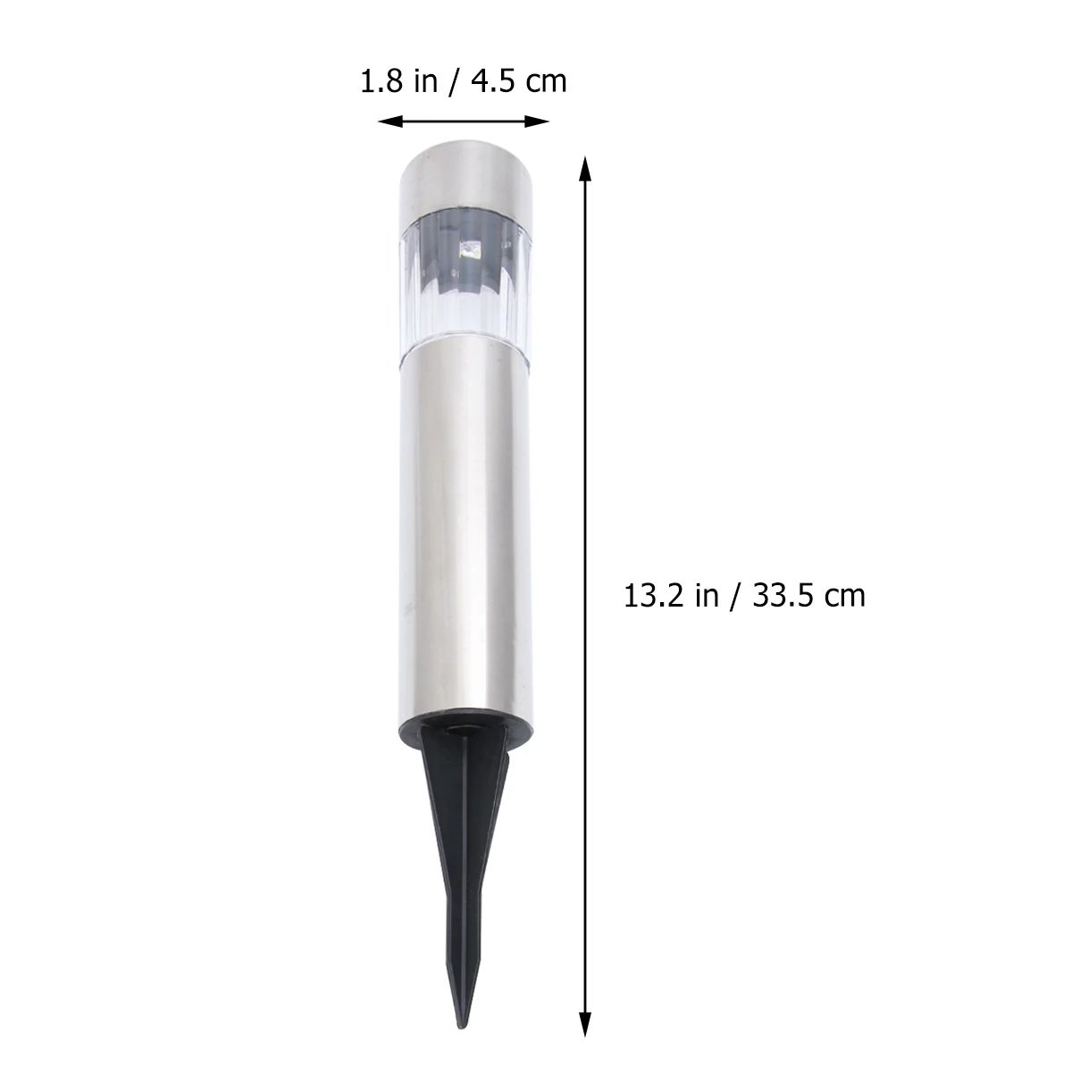 

4 Pcs Solar Garden Lights Stainless Steel Cylindrical Lawn Light Outdoor Yard Decoration Powered Silver L scape Lamp