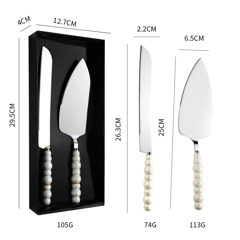 Cake Knife and Shovel Server Set, suitable for Christmas, Thanksgiving, weddings, engagements, birthday parties