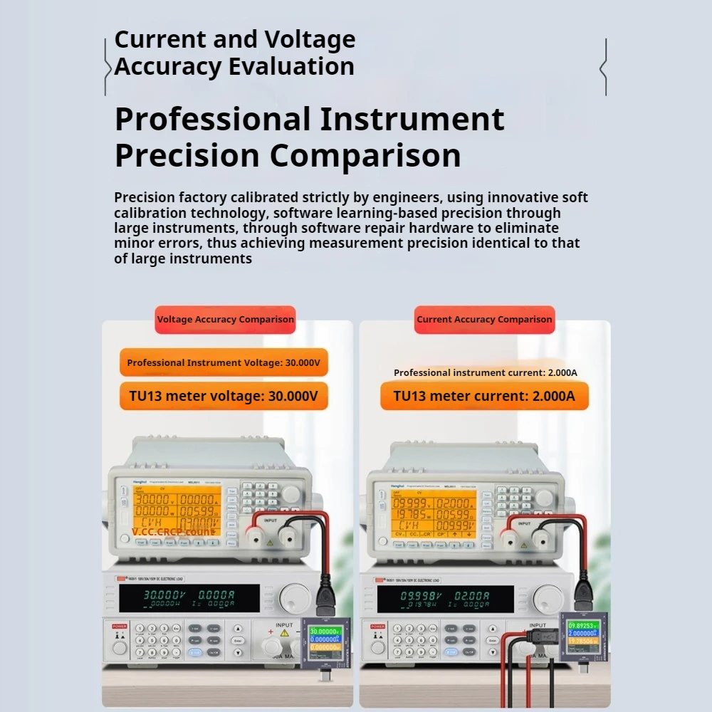 

TU13 DC0-50V 6.5A USB+Type-C Mobile Phone Charger Capacity Monitor Voltage Current Meter Power Tester PD Fast Charging Protocol