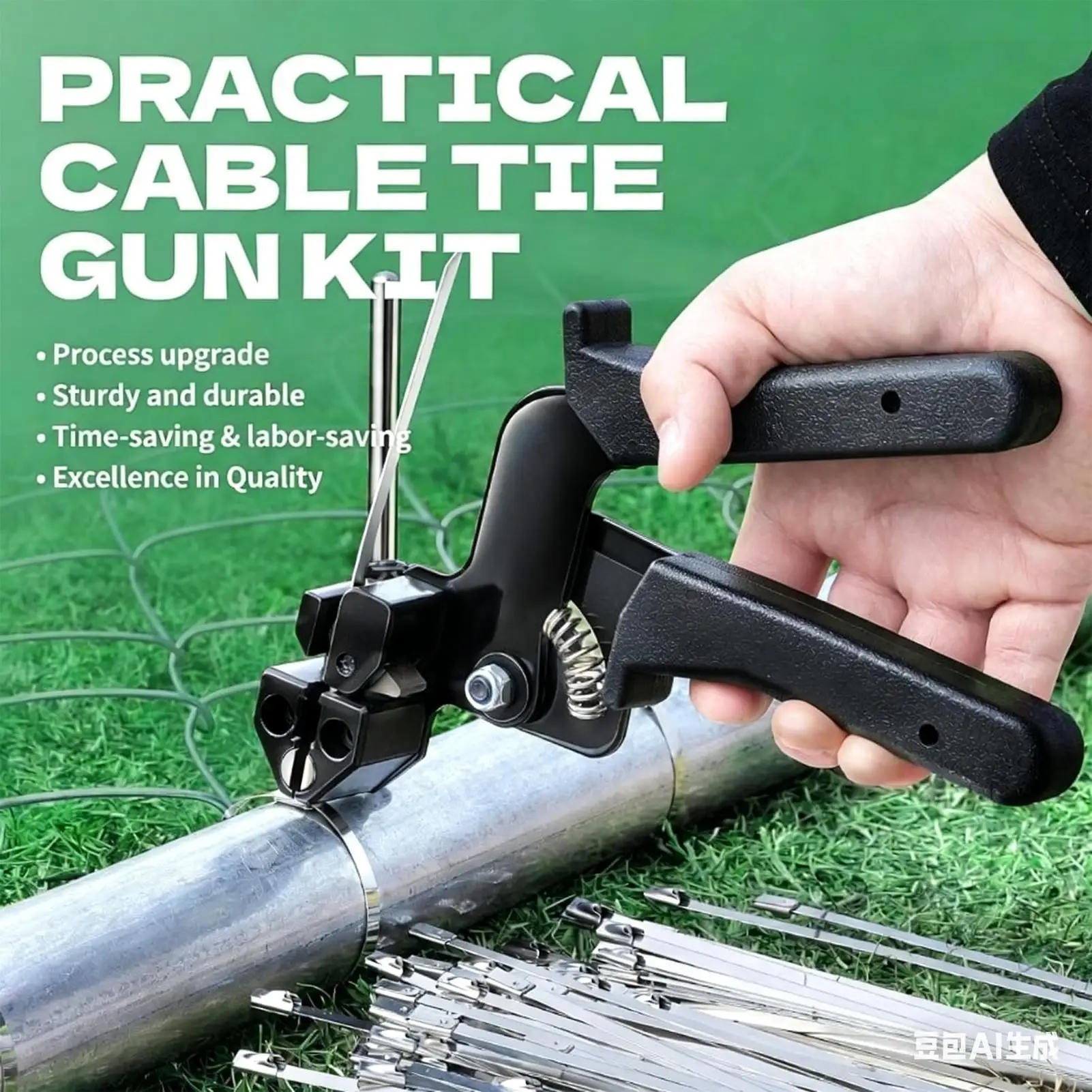 

Многофункциональные самозатягивающиеся кабельные стяжки из нержавеющей стали, прочные, 100 штук, для внутреннего и наружного применения, металлические стяжки для машин и транспортных средств