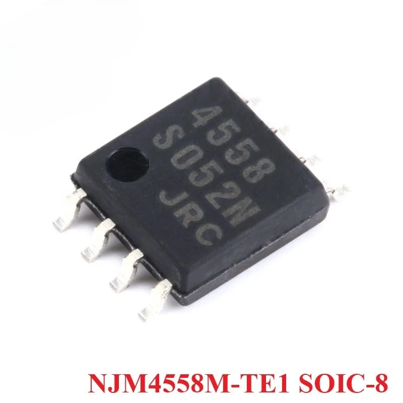 10pcs NJM4558M-TE1 SOIC-8 NJM4558M 4558 SOIC8 Dual High Gain Operational Amplifier Chip SMD IC New Original