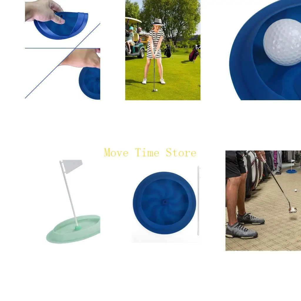

92ME Профессиональный гольф-тренажер с зеленой чашкой, долговечный съемный флажок для упражнений на повышение точности