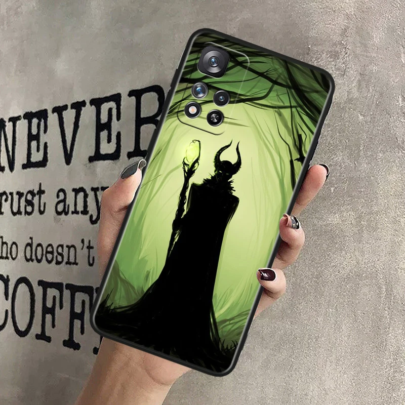 Disney Poison Queen For Xiaomi Redmi Note 12 11T 11E 11S 10T 10S Turbo Pro Plus Max Lite Black Soft TPU Phone Case