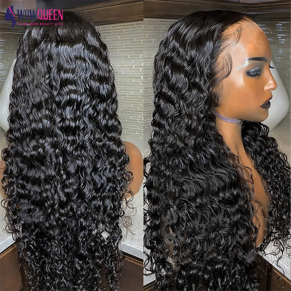 Water Wave Wigs Human Hair Invisible Lace Frontal Wig Glueless Wig Human Hair Ready To Wear And Go Wigs Curly Wigs For Women