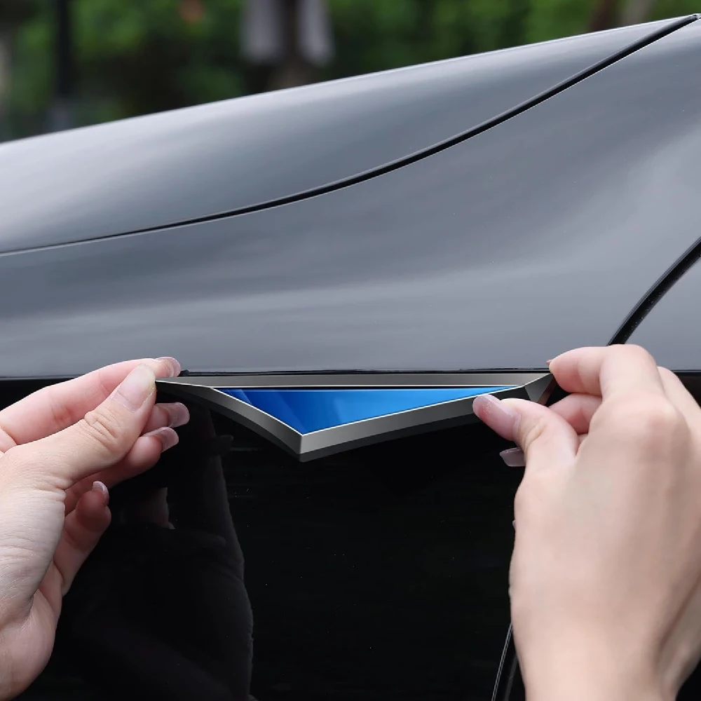2 Stück 3D Metall Auto-Zubehör Seitentür-Emblem Autoaufkleber Kotflügel-Emblem Abzeichen aus Zinklegierung – Detail 5