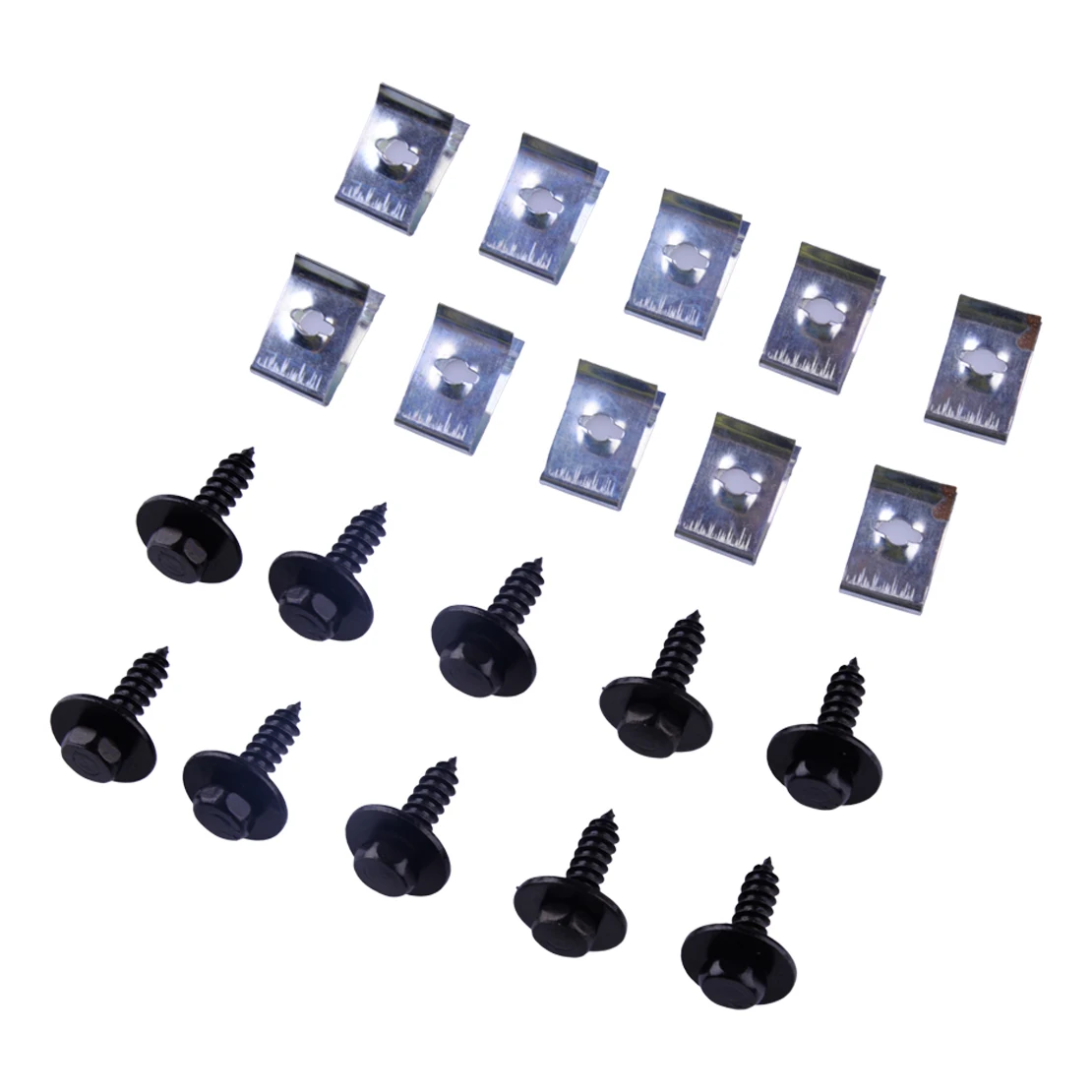 Universal Car Auto Bumper Splash Shield Guard Under Engine Cover U-nut Clips Screws Rivet Kit