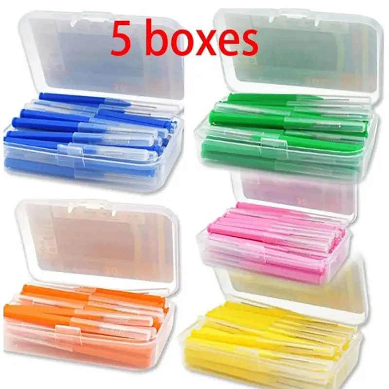 30/80/150/160Pcs I-type push pull interdental brush 0.6-1.5Mm Cleaning Between Teeth Oral Care Orthodontic I Shape Tooth Floss - Image 8