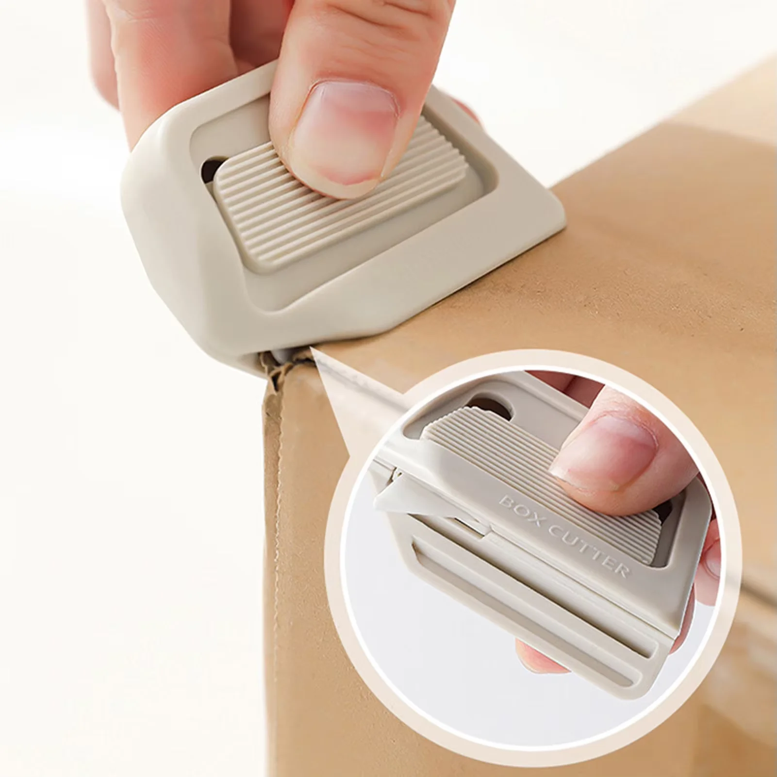 Portable Box Cutter Automatic Retractable Magnetic Anti Stick Safety Knife For Opening Packages Express Parcel And Crafts