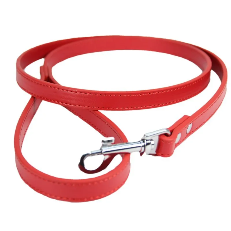 Good Quality Leash for Dogs S#1.5*120 Cm M#2.0*120 Cm Pink Black Red Pet Outdoor Walking Soft Pu Leather Dog Leashes Lead