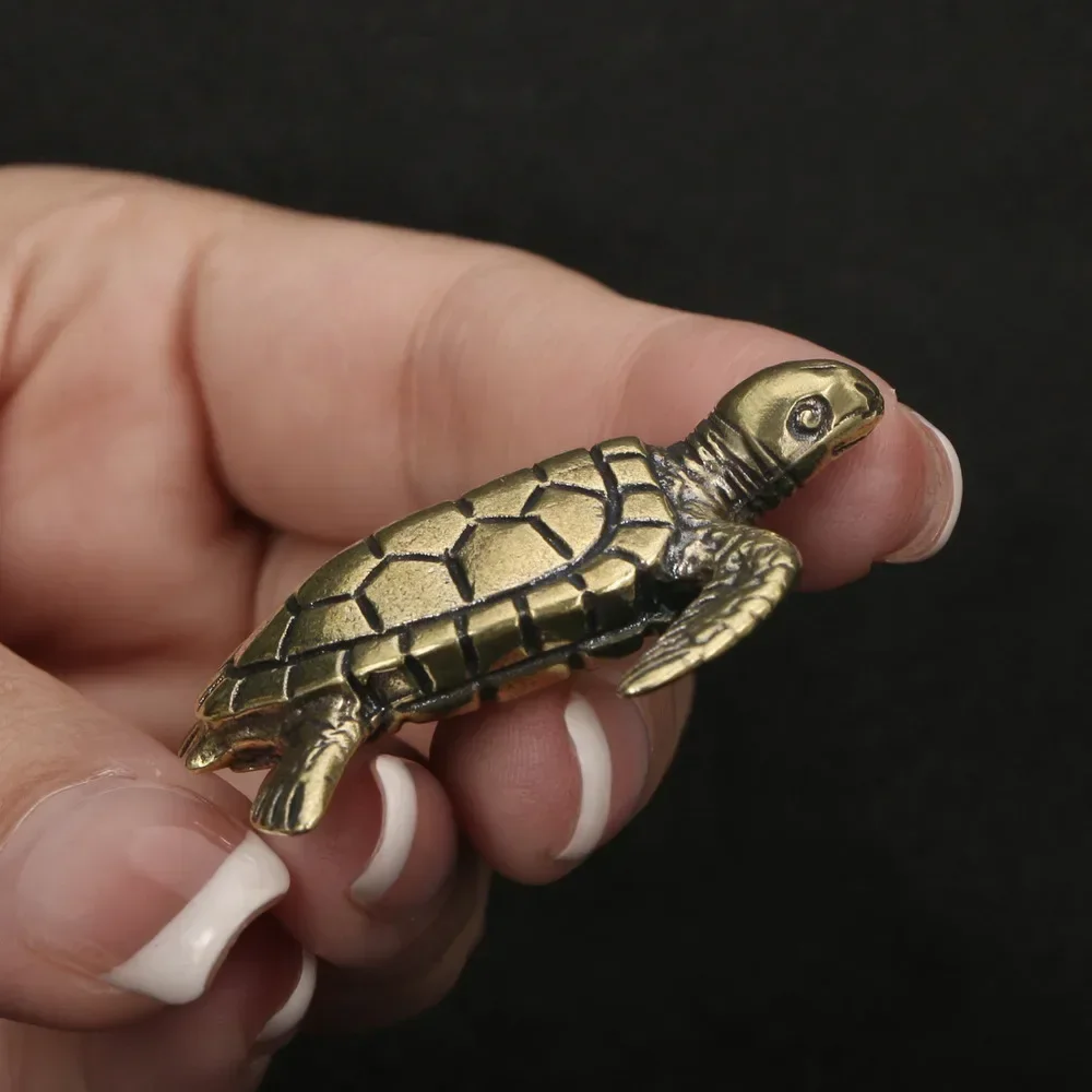 

Do Old Hand-made Brass Turtle Copper Ornaments Antique Creative Tea Pet Office Desktop Copper Metal Crafts Collection