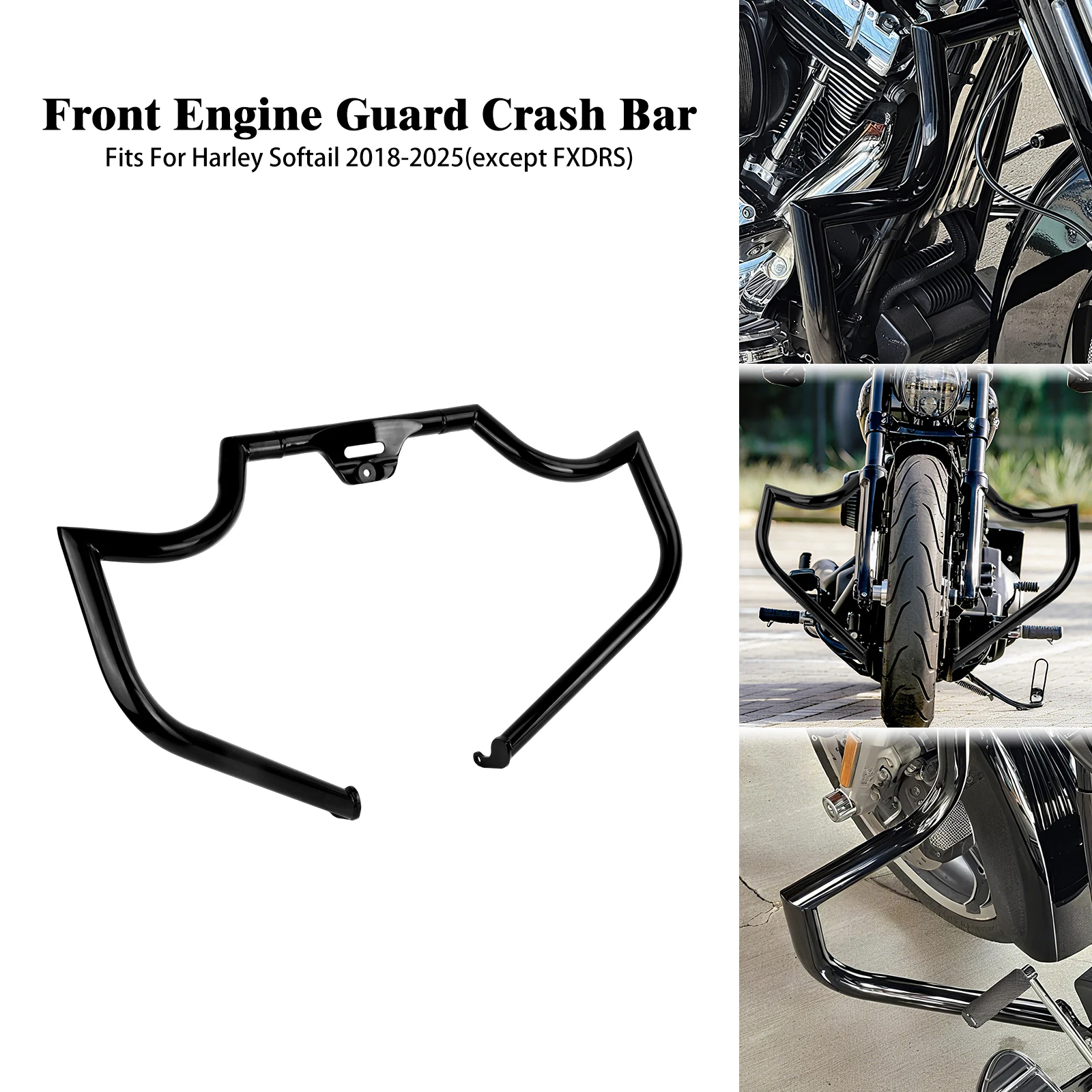 

Motorcycle Highway Bumper Guard Front Engine Guard Crash Bar For Harley Softail Breakout Street Bob Fat Boy Low Rider 2018-2025