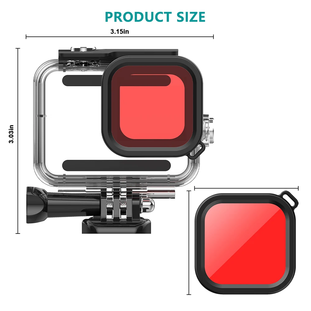 Waterproof Housing Case For Gopro 12 11 10 9 Diving Protective Cover Lens Filter Buoyancy Rod Action Camera Accessory