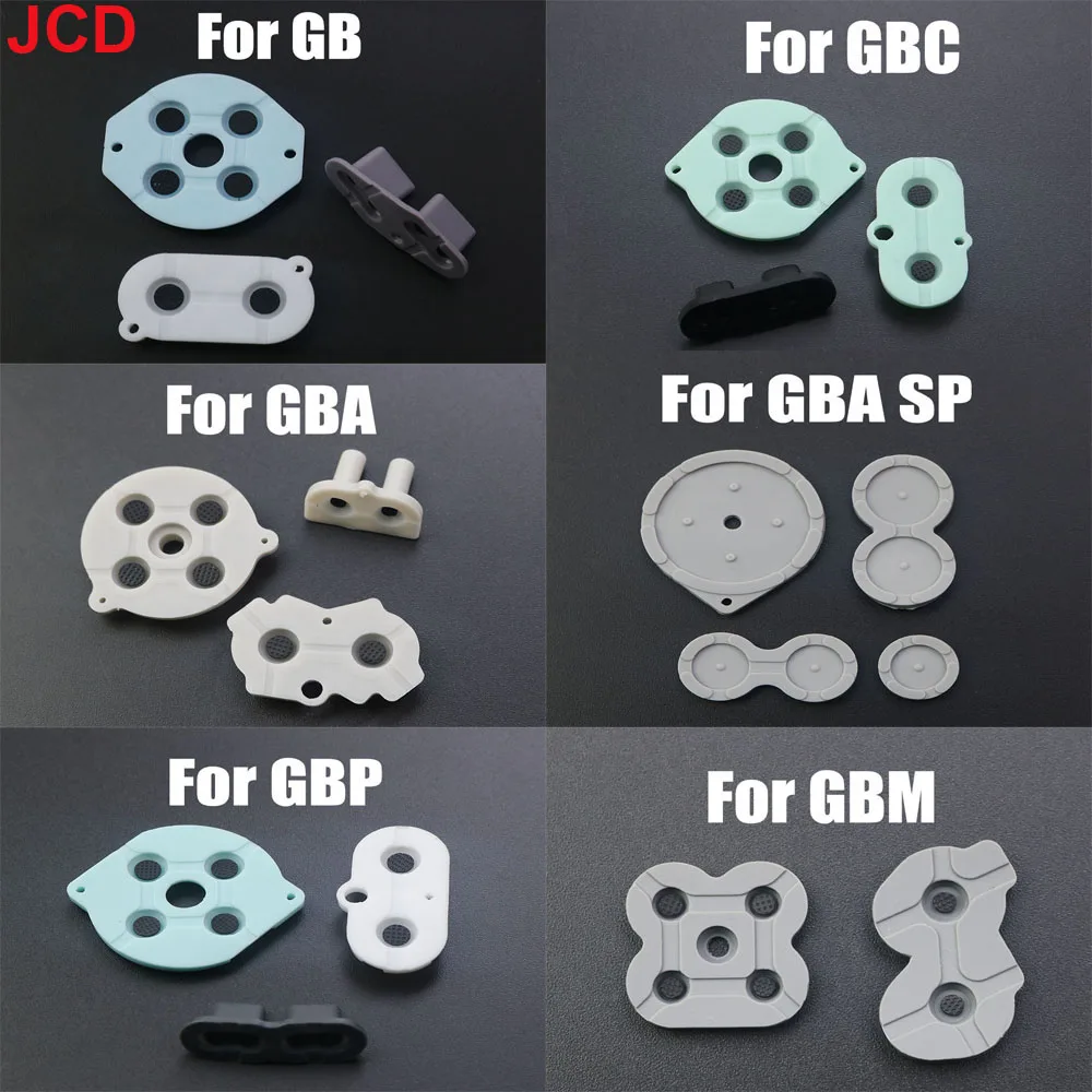 JCD 1 Set Rubber Conductive Buttons For Game Boy Classic GB GBA GBC  GBP GBA SP GBM Silicone pad Keypad A-B D-pad button