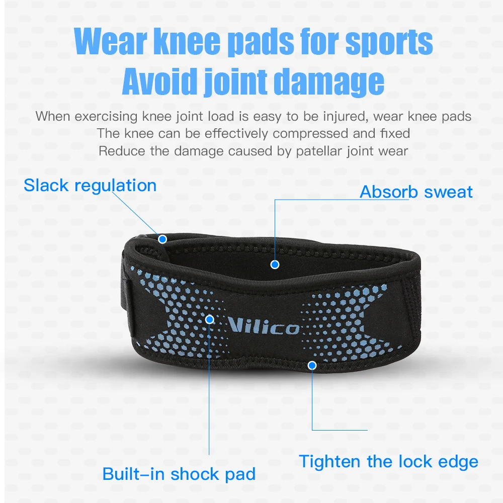 1 PCS Professional Sports Protection Patellar band Adjustment Compression Protection Joint Tendon Fitness Running and Cycling