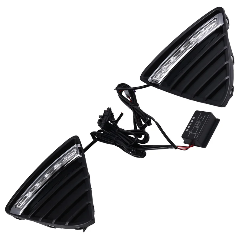 

Ведущая 1 пара дневных ходовых огней, светодиодная крышка противотуманных фар для Ford Focus 3 MK3 2012-2015