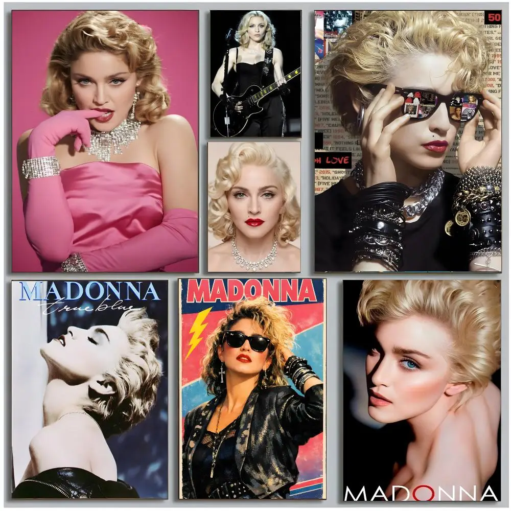 Iconic Popstar M-Madonna Poster Modern Wall Art Bedroom Living Room Print Unframed