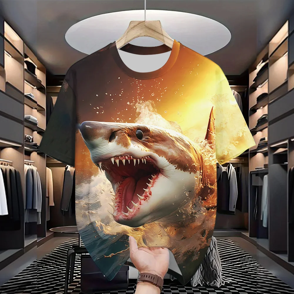 

Summer New Men's T-shirt Casual 3D Digital Printed Men's T-shirt Short Sleeve T-shirt