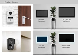 For add 1pcs LCD TUYA 2-wire 10 / 7 Inch Color Touch Screen Wireless Wifi Video Doorbell Home Intercom Monitor Not a Set