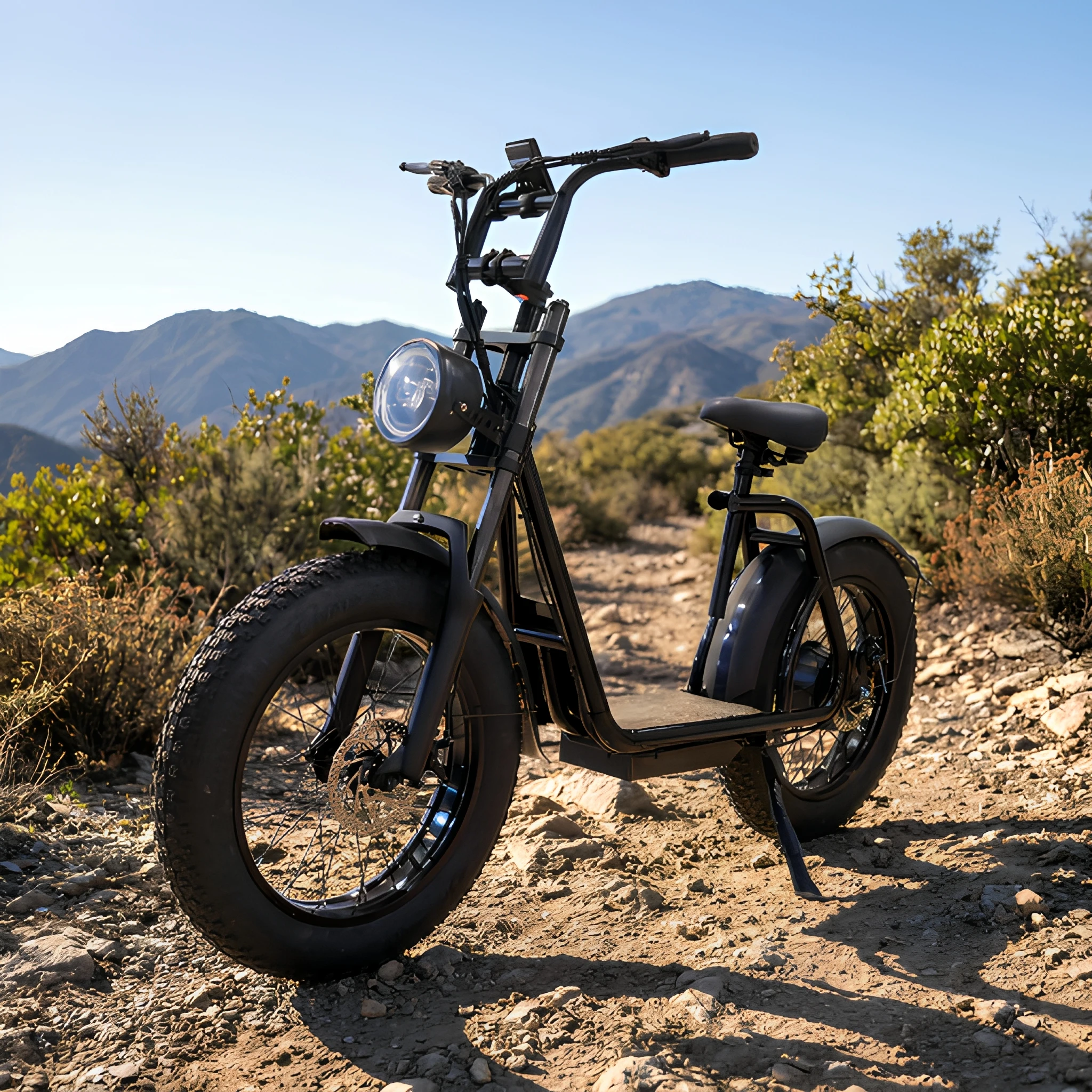 Direct Sale Factory High-Power 750W 20-Inch Electric Scooter Long-Range 50km Assist Off-Road Adventure Brushless Motor Full