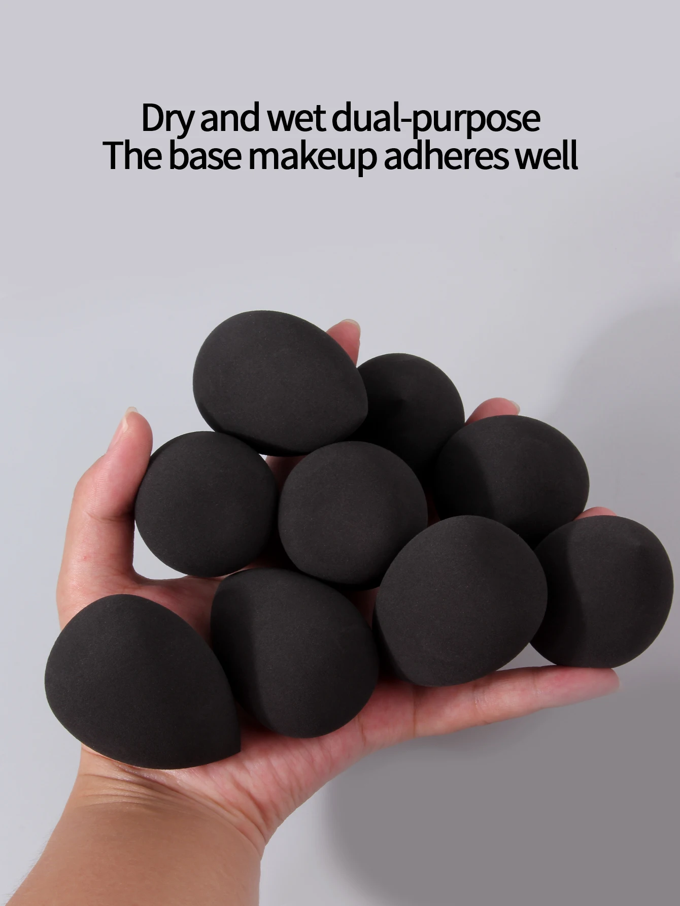 9 huevos de belleza con formas múltiples para uso en seco y húmedo, Q hinchables y suaves sin pegar en polvo, herramientas de maquillaje multiusos