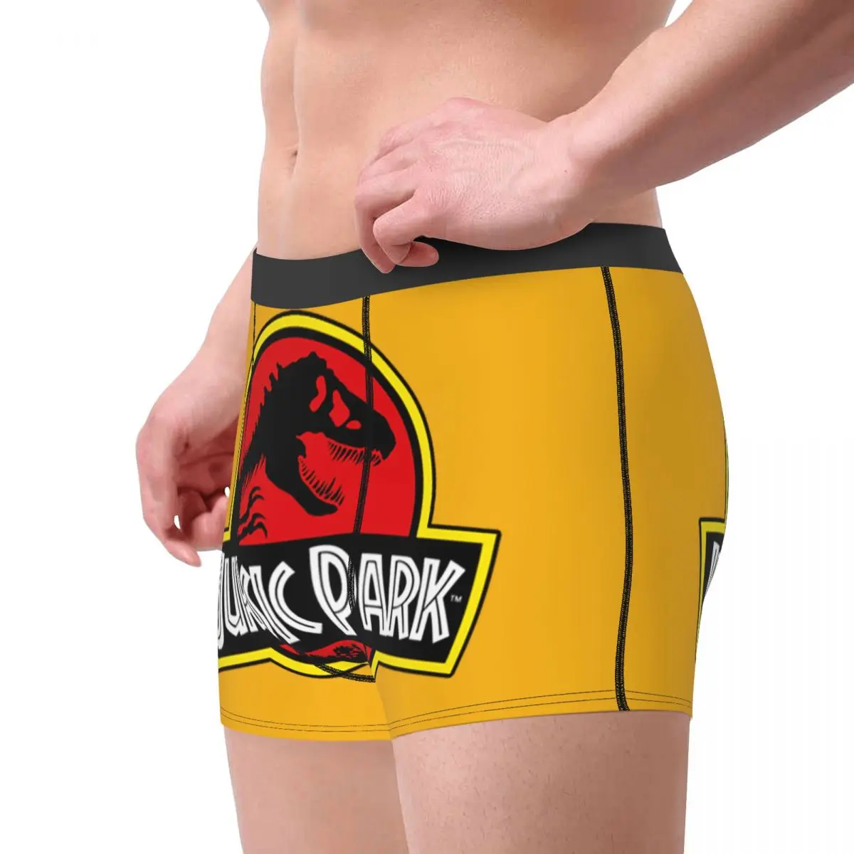 Custom Jurassic Park Boxers Shorts Men\'s Dinosaur World Briefs Underwear Novelty Underpants