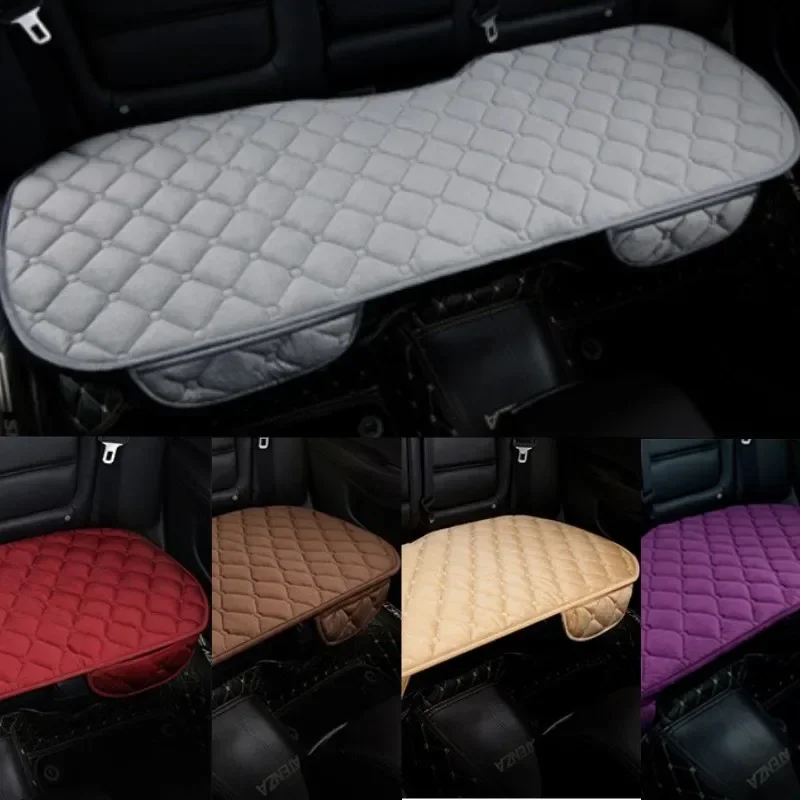 Funda para asiento de coche, cojín de tela flocado delantero y trasero, alfombrilla protectora antideslizante para invierno, alfombrilla para mantener el calor, ajuste Universal para camión, Suv y furgoneta